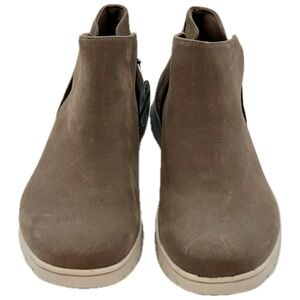 NWT Ryka Shea Ankle Boots - Slip On Sneaker Boots - Taupe Suede Feel - US 9M